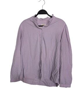 A Shirt Thing Peggy Baby Corduroy Lilac Lavender Ruffle Collar Shirt Size Large